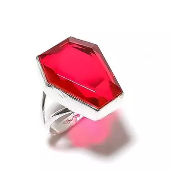 Подарочное кольцо из серебра 925 пробы с натуральным мозамбикским гранатом, размер 6 I5y44