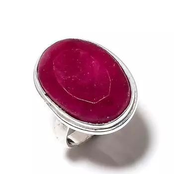 Подарочное кольцо из серебра 925 пробы с натуральным рубином, размер 7,5 Z6r91