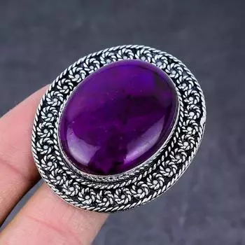 Подарочное кольцо из серебра 925 пробы с фиолетовым лабрадоритом, размер 8, j0s67
