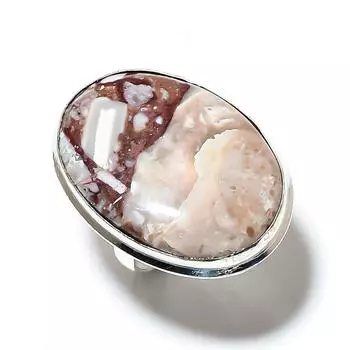 Подарочное кольцо из серебра 925 пробы с натуральным диким конем, размер 9 o4y30