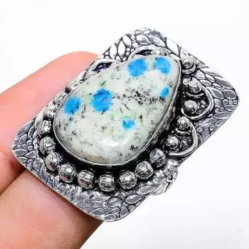 Подарочное кольцо из серебра 925 пробы с натуральным лазуритом K2 Blue Gemstone, размер 8 u1Z53