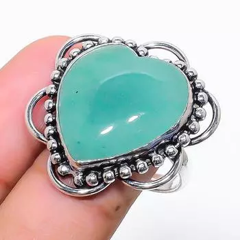 Подарочное кольцо из серебра 925 пробы с натуральным камнем Aquateen, размер 9 P6p95