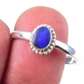 Подарочное кольцо из стерлингового серебра 925 пробы с натуральным австралийским опалом S.10 c5i49