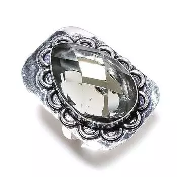 Подарочное кольцо из стерлингового серебра 925 пробы с натуральным александритом, кварцем, размером 7,5 I5K31