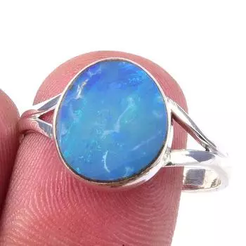 Подарочное кольцо из стерлингового серебра 925 пробы с натуральным австралийским опалом S.10 L0N53