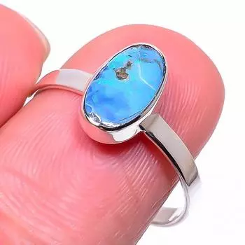 Подарочное кольцо из стерлингового серебра 925 пробы с натуральным австралийским опалом S.8.5 S6v59