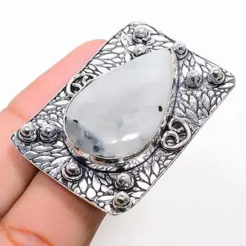 Подарочное кольцо из стерлингового серебра 925 пробы с натуральным радужным лунным камнем, размер 9 g6Q42