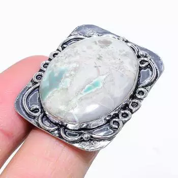 Подарочное кольцо ручной работы из стерлингового серебра 925 пробы с натуральным драгоценным камнем варисцит, размер 8 A7f99