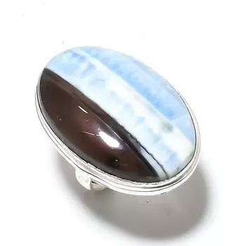 Подарочное кольцо ручной работы из стерлингового серебра 925 пробы с натуральным опалом Owyhee, размер 8 F4B66