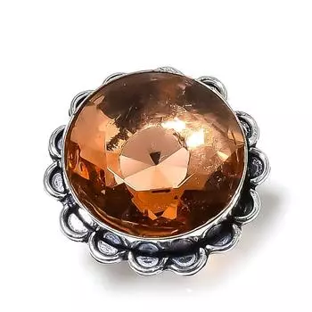 Подарочное кольцо ручной работы из стерлингового серебра 925 пробы с натуральным морганитом, размер 9,5 Y0v99