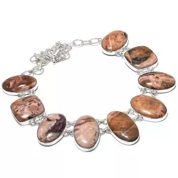 Подарочное ожерелье из стерлингового серебра 925 пробы с натуральным камнем-бабочкой из яшмы 18 дюймов g8U36