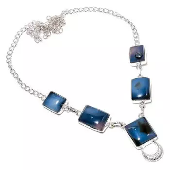 Подарочное ожерелье ручной работы из стерлингового серебра 925 пробы с натуральным сардом, ониксом, 18 дюймов, Y4f75