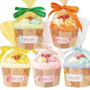 Подарочное полотенце Маффин-кекс Клубника с магнитом Фрукты Senshu Полотенце Petit Gift Yume Gift Cotton (5 цветов, 5)