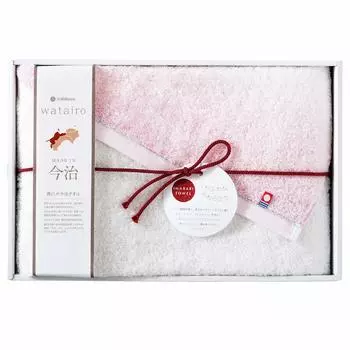 Подарочное полотенце Nishikawa Imabari Банное полотенце 1 шт. Watairo Хлопок Пушистое Сделано в Японии Подарочная упаковка Розовый TBF3998111P [Nishikawa] 100%