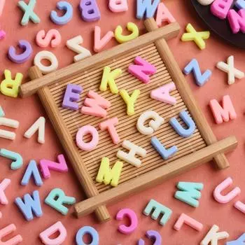 Подарочные аксессуары, большие размеры для домашнего декора, акриловые бусины 20 шт., стильные бусины в виде букв, самодельные бусины