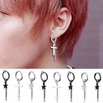 Подарочные индивидуальные женские и мужские серьги из нержавеющей стали, ювелирные изделия для ушей, 1 шт., простые хипстерские модные аксессуары с кисточками