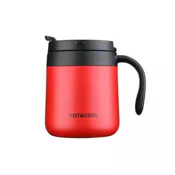 Подарочные кофейные кружки, чашка с двойной изоляцией, термос, термос, бутылка для воды, термос, чашка 350ml красный