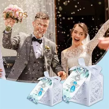 Подарочные коробки для конфет на детскую вечеринку. Набор прочных брелоков. Подарочные коробки с бирками с благодарностью. Праздничные принадлежности. розовый