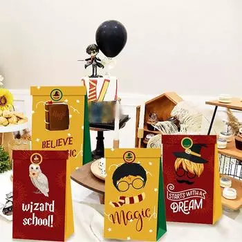 Подарочные пакеты Гарри Поттера Набор из 12 красочных волшебных подарочных пакетов для дня рождения