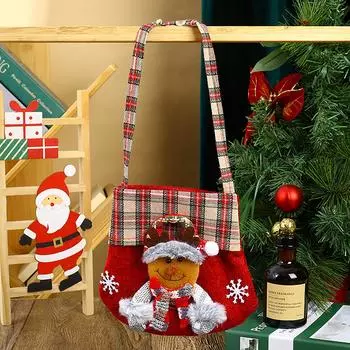 Подарочные пакеты Рождественские сумки для хранения конфет для рождественских подарков Украшения для дома на вечеринку One Size