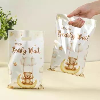 Подарочные пакеты с медведями Мешочки для конфет и печенья на день рождения Товары для свадебной вечеринки Украшения на день рождения Упаковочные пакеты Сувениры на вечеринку в честь рождения ребенка 25pc