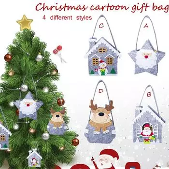 Подарочные пакеты Санта-Клауса Рождественский снеговик Конфеты Мешки Фестиваль Декор для вечеринки A