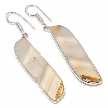Подарочные серьги из натурального ботсванского агата из стерлингового серебра 925 пробы 2,36 дюйма U3K58