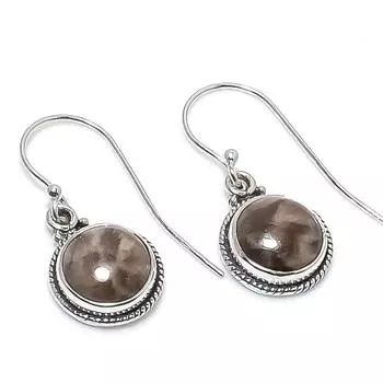 Подарочные серьги из натурального ископаемого коралла 925 пробы из твердого серебра 1,25 дюйма b3k83