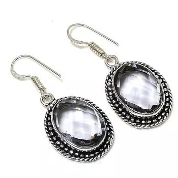 Подарочные серьги из стерлингового серебра 925 пробы с натуральным александритом, кварцем, размером 1,77 дюйма k0U41