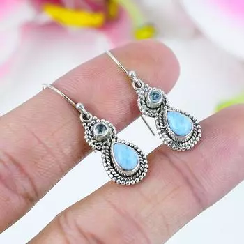 Подарочные серьги Natural Republic из стерлингового серебра 925 пробы с топазом, 1,5 дюйма, n0M76