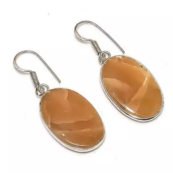 Подарочные серьги ручной работы из стерлингового серебра 925 пробы с натуральным клубничным кварцем 1,65 дюйма s2O07