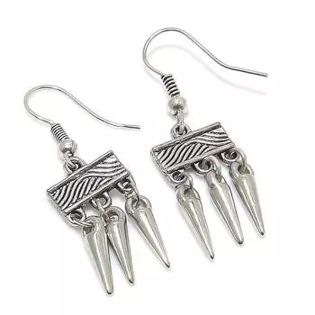 Подарочные серьги ручной работы из стерлингового серебра 925 пробы с натуральным винтажным видом 1,58 дюйма H5l09