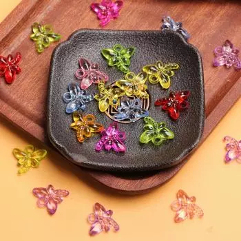 Подарочные свободные бусины, подвеска для изготовления ювелирных изделий, прозрачные DIY ремесленные ювелирные аксессуары, лист, звезда, цветок, подвеска, 10-40 шт., бусины-разделители, ожерелье, браслеты 20Pcs 20*10mm Leaf