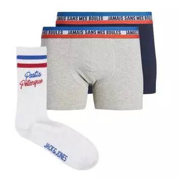 Подарочные трусы/носки из хлопка стрейч с надписью для мужчин JACK & JONES