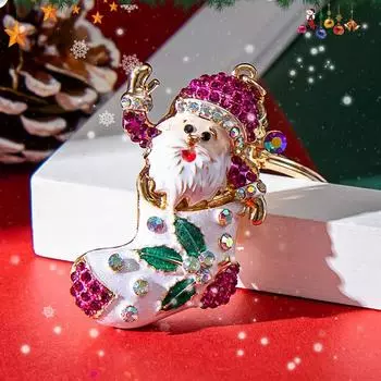 Подарочные украшения Санта-Клаус Рождественская елка Подвеска Брелок Автомобильный брелок Сумка Шарм Брелок Держатель 05