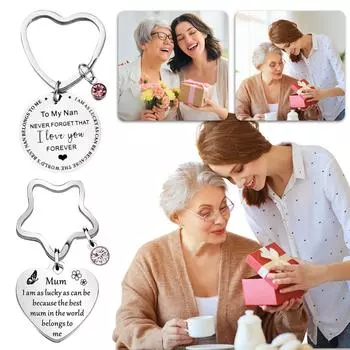 Подарочный брелок для мамы, брелоки из нержавеющей стали, автомобильный кулон, украшение, ювелирный кулон, брелок для мужчин и женщин One Size