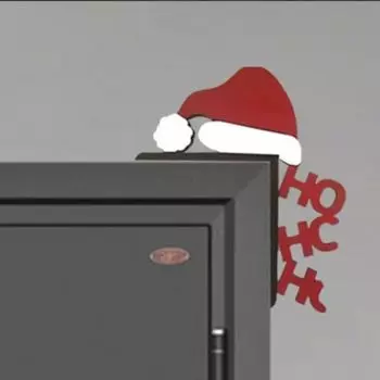 Подарочный деревянный рождественский дверной уголок, украшение, забавный Санта-Клаус, декоративная тарелка, декоративный элемент для дверного угла, снеговик, декор для двери