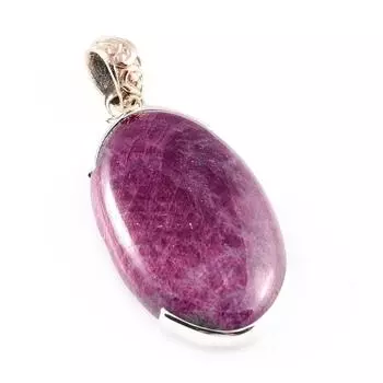 Подарочный двухцветный кулон Ruby In Zoisite из стерлингового серебра 925 пробы, созданный в лаборатории, 1,7 дюйма f9K32