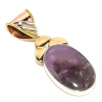 Подарочный кулон из чистого серебра 925 пробы с натуральным камнем Тиффани TwoTone 1,75 дюйма H0G94