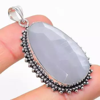 Подарочный кулон из натурального камня Monalisa из стерлингового серебра 925 пробы 1,97 дюйма z2C35