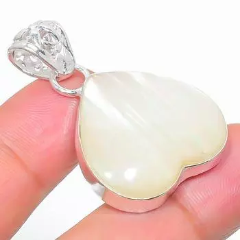 Подарочный кулон из натурального камня Monalisa из стерлингового серебра 925 пробы 1,50 дюйма t8J52