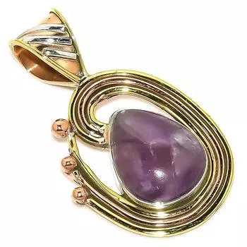 Подарочный кулон из натурального камня Тиффани TwoTone из стерлингового серебра 925 пробы 1,50 дюйма B7W88