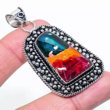 Подарочный кулон из натурального стекла Dicorich, стерлингового серебра 925 пробы, 2,44 дюйма a7I27