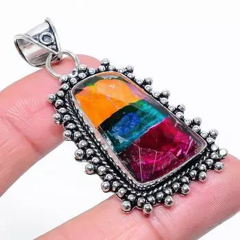 Подарочный кулон из натурального стекла Dicorich, стерлингового серебра 925 пробы, 2,29 дюйма, C8L73