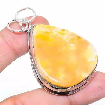 Подарочный кулон из стерлингового серебра 925 пробы с натуральным драгоценным камнем малигано яшма 2,13 дюйма j3b46