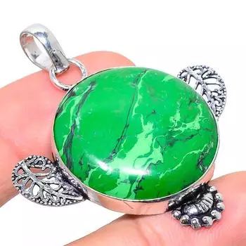 Подарочный кулон из стерлингового серебра 925 пробы с натуральной мозаикой из яшмы 1,97 дюйма f0n49