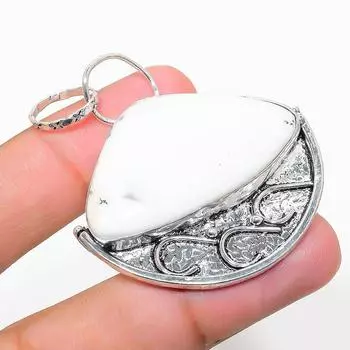 Подарочный кулон из стерлингового серебра 925 пробы с натуральным дендритовым опалом 2,21 дюйма u9F95