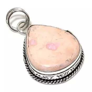 Подарочный кулон из стерлингового серебра 925 пробы с натуральным родохрозитом 1,81 дюйма n2U66