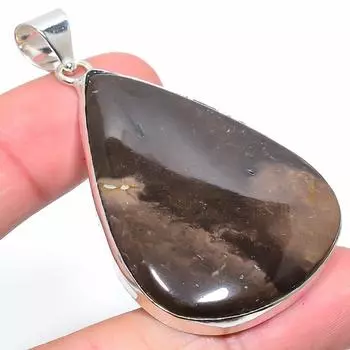 Подарочный кулон из стерлингового серебра 925 пробы с яшмой из натурального грязевого камня, 2,48 дюйма, T4H03