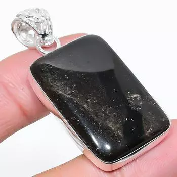 Подарочный кулон из стерлингового серебра 925 пробы с натуральным медовым дендритным камнем 1,97 дюйма L5r63